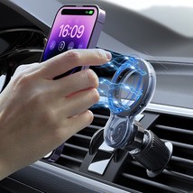 Strong Magnetic Phone Holder for Air Vent Fits MagSafe Car Mount for All Phones - £23.16 GBP