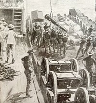 Siege Guns Tampa Bay Spanish American War 1899 Victorian Print DWV7C - £23.44 GBP