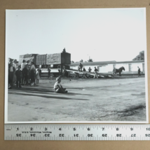 1960s Clyde Beatty Circus Train Unloading Wagons Crowds Watching 8x10&quot; P... - $35.00