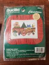 Bucilla Gallery of Stitches Plastic Canvas Christmas Shelf NIP - £7.00 GBP