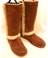 UGG Australia Knee High Boots Sz-9 Brown Leather Sheepskin Inside - $49.98