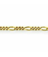 14 k Solid Real Gold 1.3 mm Figaro Kid Children Chain Necklace - 13&quot;-15&quot;... - £132.55 GBP