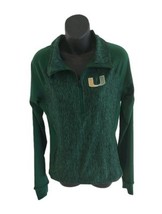 Adidas Miami Hurricanes Pullover Windbreaker Jacket Long Sleeve Green Wo... - $17.65 CAD