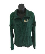 Adidas Miami Hurricanes Pullover Windbreaker Jacket Long Sleeve Green Wo... - $12.86