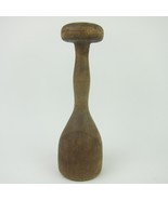 Antique Primitive Wood Pestle Masher Butter Press Pounder Farmhouse Kitchen - £19.97 GBP