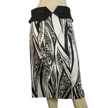 Just Cavalli Black &amp; White Floral Print Below Knee Length Skirt Size 44 - $123.75