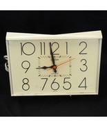 Sunbeam MCM Electric Wall Clock White Model 881-351 MADE IN USA 9&quot; x 6&quot; ... - $42.13