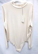 Women's XXL Cream Turtleneck Long Sleeve Bodysuit - a New Day image 2