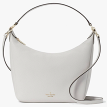 Kate Spade Leila Shoulder Bag Light Gray Leather KB694 NWT Quill Grey $399 FS - £123.05 GBP