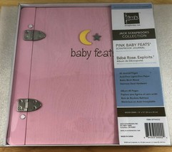 Jack Scrapbook Baby Feats Scrapbook Journal Memory Book - Pink - £10.83 GBP