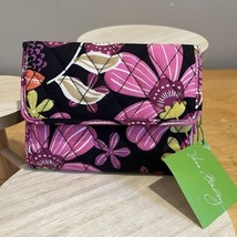 VERA BRADLEY Euro Wallet Small Trifold Pirouette Pink Snap Closure New - $19.79