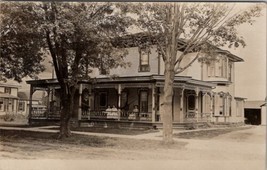 RPPC Beautiful Victorian Home Family Porch Sitters Twin Ladies Postcard I27 - £15.94 GBP