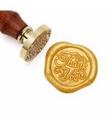 Wax Seal Stamp, Brass Seal With Wooden Handle, Thank You - £15.68 GBP