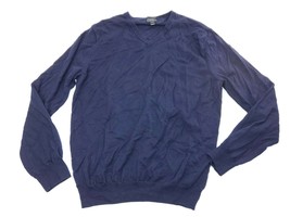 J.Crew Men’s Xl Blue Slim V-neck Merino Wool Sweater Pullover - £19.74 GBP