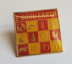 THE GOOD EARTH Vintage McDonald&#39;s Collectible Lapel Hat Vest Fast Food Pin - £13.17 GBP
