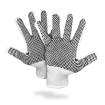 PVC Dotted Gloves, Medium, 12 Pack, Single Side Dots, Unisex - £13.79 GBP