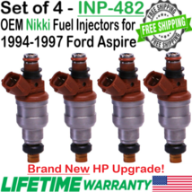 NEW OEM 4Pcs Nikki HP-Upgrade Fuel Injectors for 1994-1997 Ford Aspire 1... - $432.62