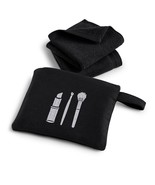 MSRP $40 Charter Club Make Up Brush Bag Towel Gift Set Black NWOT - $293.34 MXN
