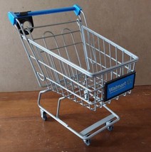 Mini Wal-Mart Toy Metal Shopping Cart Logo Sign Wheels Kids Play My Life... - $18.50