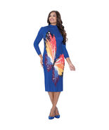 Divine  Casuals Royal color   Chic Pleated Midi Dress with Colorful Butt... - €72,84 EUR