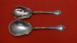 Tudor by Lunt Sterling Silver Salad Serving Set 2pc All Sterling 8 1/4" - £264.00 GBP