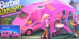 Barbie STARLIGHT MOTOR HOME Pink Vehicle MOTORHOME Van with TENT &amp; TRAIL... - $577.68