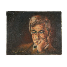 Untitled (Man Resting Chin on Hand) By Anthony Sidoni Signed Oil on Canvas 8x10 - £1,957.89 GBP