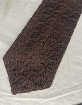 Vintage National Pointed Knit Tie Brown - $10.00