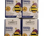 4 X Zarbee&#39;s Naturals Children&#39;s Sleep w/ Melatonin Chewable 30 Tabs Exp... - £17.30 GBP