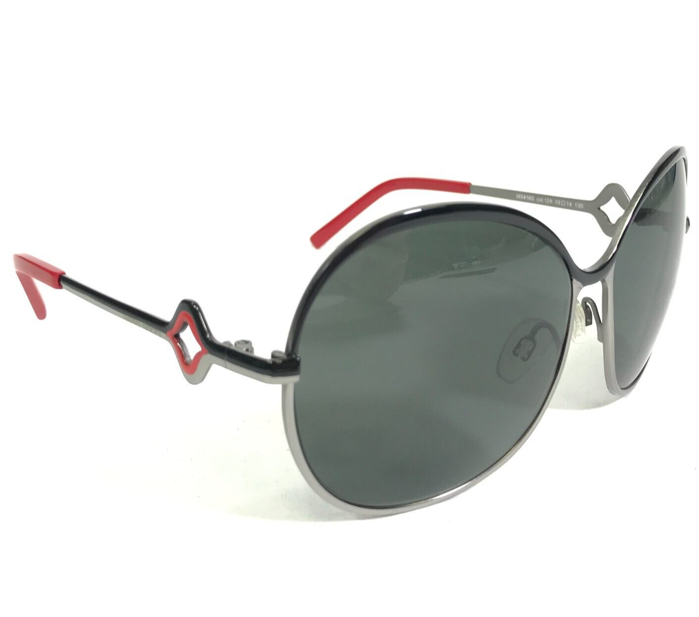 Primary image for Miss Sixty Sunglasses MX416S col.12A Black Gray Red Round Frames w black Lenses