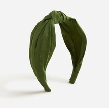 New J Crew Women Utility Green Cotton Knotted Headband 1&quot; Width - $19.79