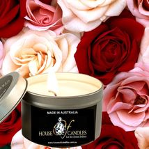 Fresh Roses Eco Soy Wax Scented Tin Candles, Vegan Friendly, Hand Poured - £11.86 GBP+