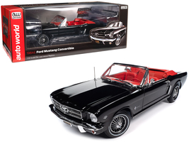 1964 1/2 Ford Mustang Convertible Raven Black with Red Interior &quot;American Muscle - £87.16 GBP