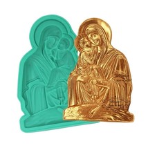 Virgin Mary Statue Mother Baby Silicone Fondant Molds Cake Decorating Chocolate - £9.51 GBP