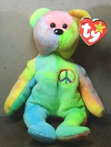 Ty Beanie Baby Peace NO # Tush, Mint Tag w/Tag Protector, Green/Blue #PB249 - £15.27 GBP
