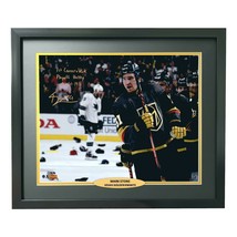 Mark Stone Signed Framed Vegas Knights 16x20 Photo Inscribed &quot;1st Hat&quot; #D/10 COA - £255.34 GBP