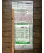 (7) Large Coin Bags/Retail Deposit Bags, 12”x 23”- Tamper Resistant Bags - $9.49