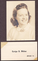 Evelyn D. Wilbur - Rumford, Maine 1943 High School Graduation Photo - £13.97 GBP