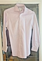 CHARLES TYRWHITT Mens Slim Fit Non-Iron  Dress Shirt Cotton Lavender 14.... - $15.79