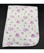 Just Born Baby Blanket Owl Flowers Purple Sherpa - $39.99
