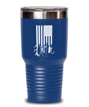 Fishing and Hunting Tumbler Hunting and Fishing American Flag Blue-T-30oz  - £24.35 GBP