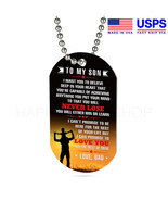 Dog Tag Birthday Gift for Son From Love Dad Father and Son Military Chai... - £27.77 GBP+