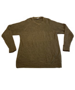 Vintage Columbia Knit Pullover Sweater Mens XL Olive Green Outdoors Crew... - $11.65