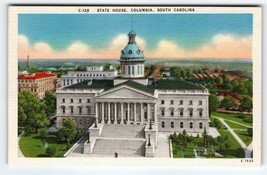 State House Building Columbia South Carolina Linen Postcard Unused Vintage NC - £8.54 GBP