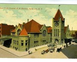 New York Central Railroad Station Postcard Syracuse New York 1916 - £8.56 GBP