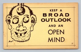 Comic Keep A Broad Outlook and Open Mind UNP Artist Signed Faust Postcard Q12 - £3.07 GBP