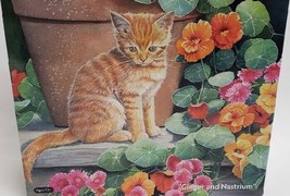 The Art of Susan Bourdet Ginger and Nastrium Cat 1000 Pieces Puzzle 27&quot;x... - £21.73 GBP