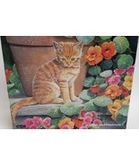 The Art of Susan Bourdet Ginger and Nastrium Cat 1000 Pieces Puzzle 27&quot;x... - $27.67