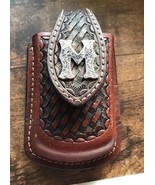 Tooled Leather Lighter Case Handmade Holster Belt Loop Clip Pouch Holder... - $282.73 MXN