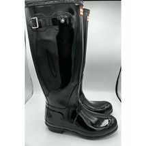 Hunter Original Tall Gloss Rain Boots Black Size 9 - £48.12 GBP